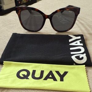 Quay Australia Tortoiseshell Sunglasses with Dark Lenses